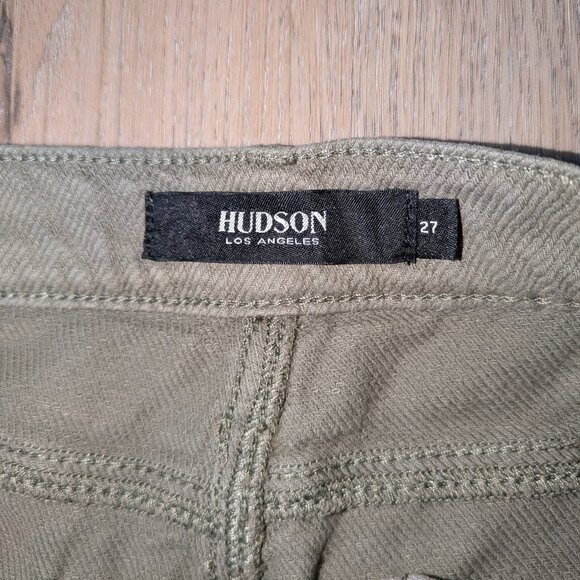 HUDSON Holly High Rise Crop Flare Green Pants - Size 27, 100% Cotton - MSRP $245 - Picture 4 of 8